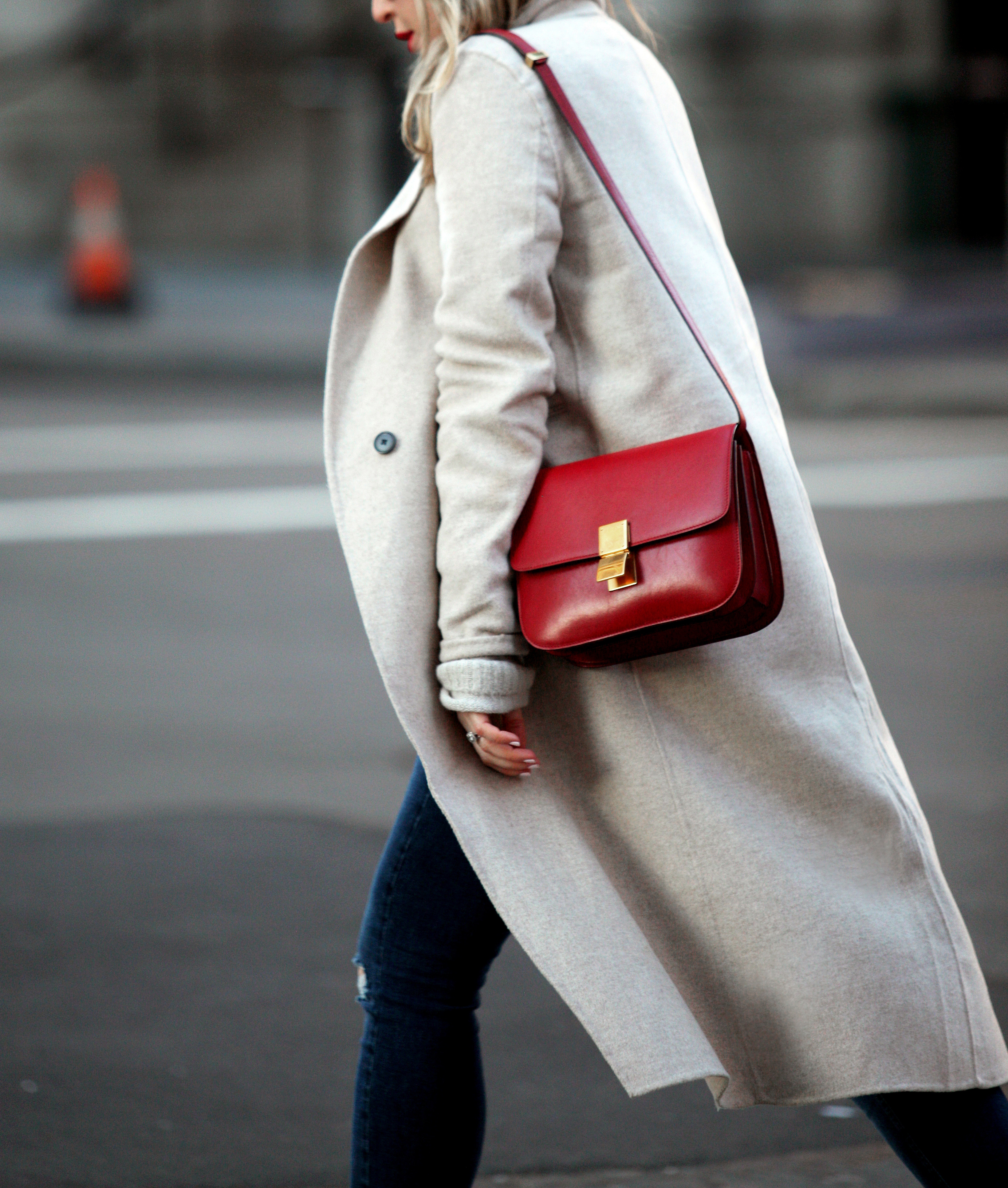 How To Wear a Bold Red Coat, Big Red, Brooklyn Blonde