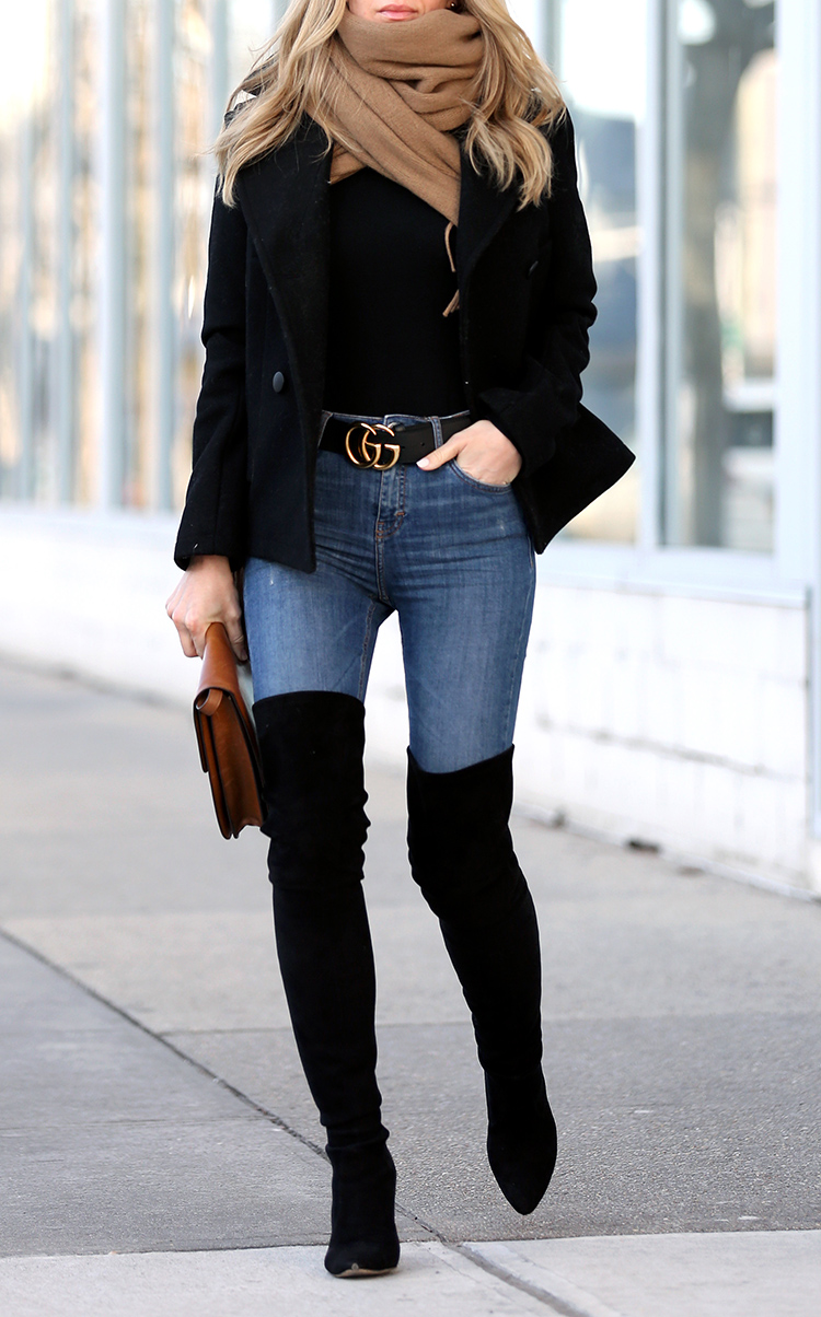 Winter Style: All Legs and Gucci Belt | Brooklyn Blonde