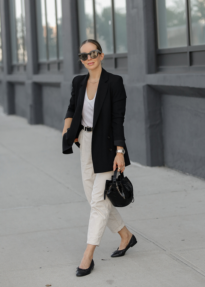 Outfit Ideas for Fall: Relaxed Trousers Three Ways (Brooklyn Blonde)   Casual work outfits, Business casual outfits for work, Work outfits women